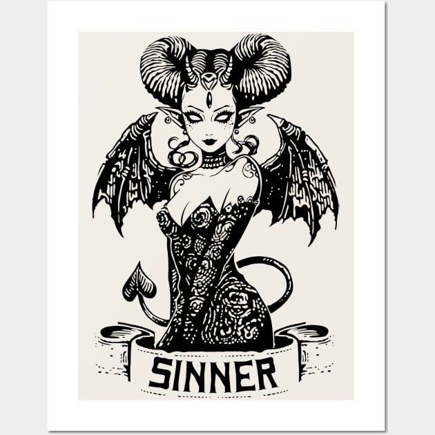 Succubus Sinner Wall Art by Daaiana